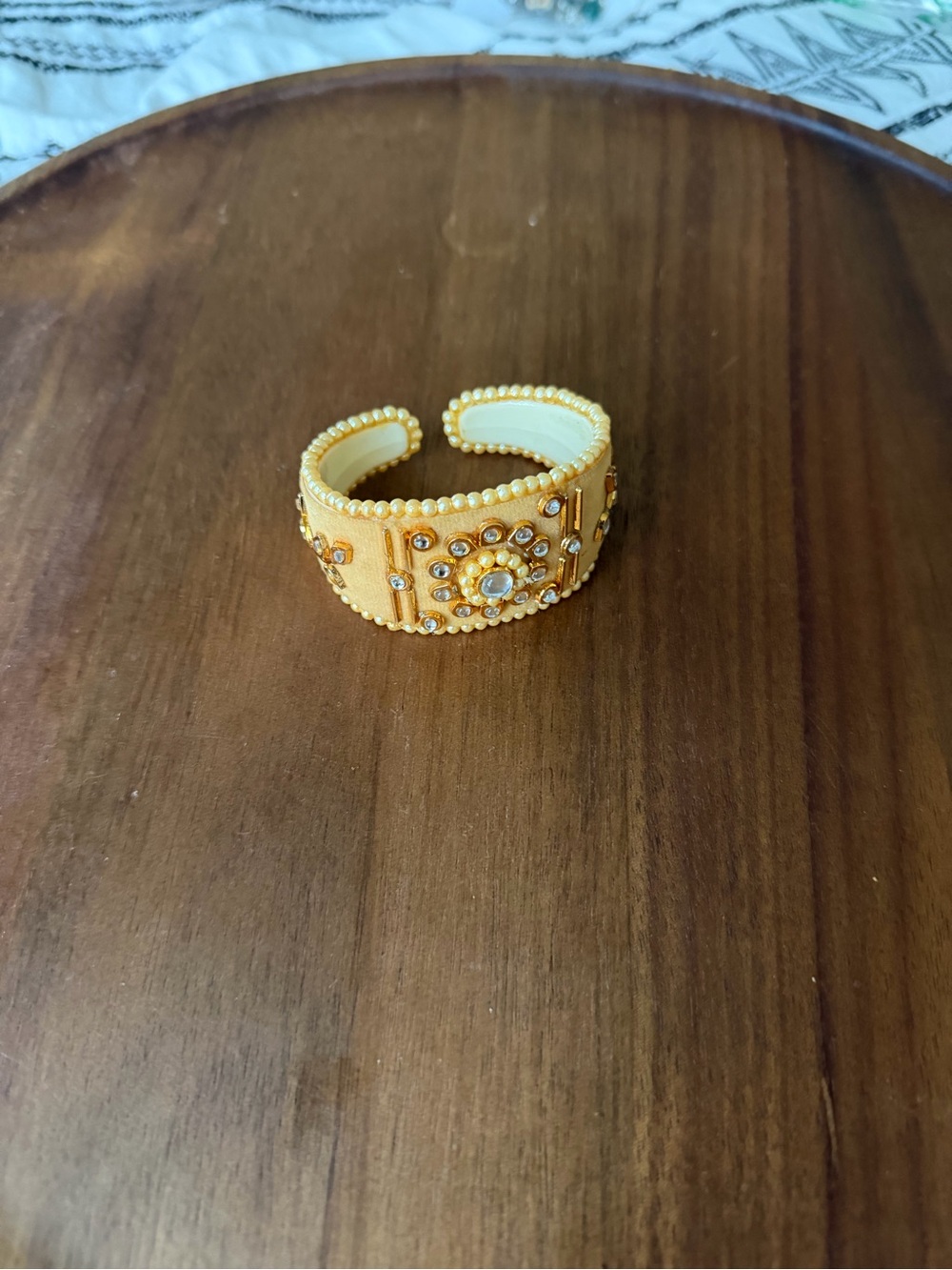 Gold-Tone Embellished Cuff Bracelet - Women Jewelry
